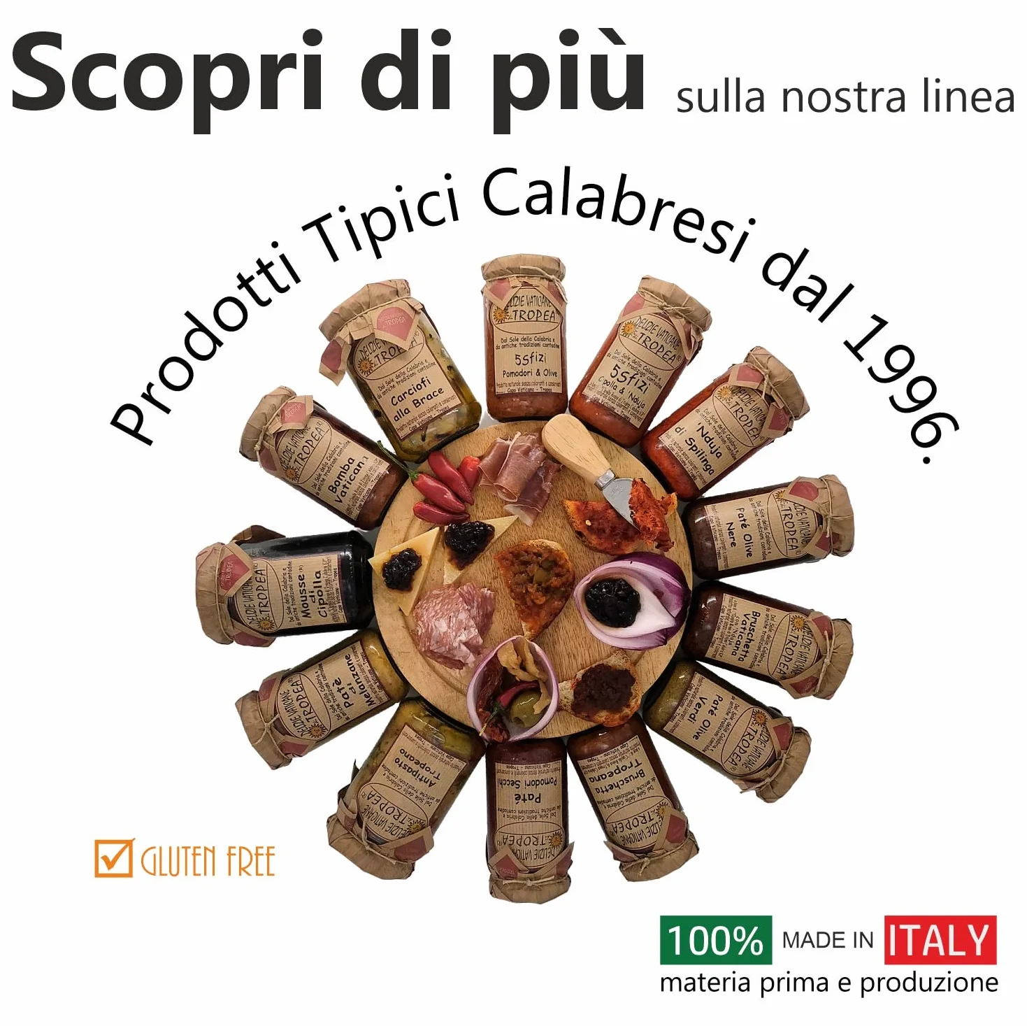 Delizie Vaticane di Tropea Chutney de Cebolla Roja Caramelizada 230g Tropea IGP Salsa Gourmet Italiana