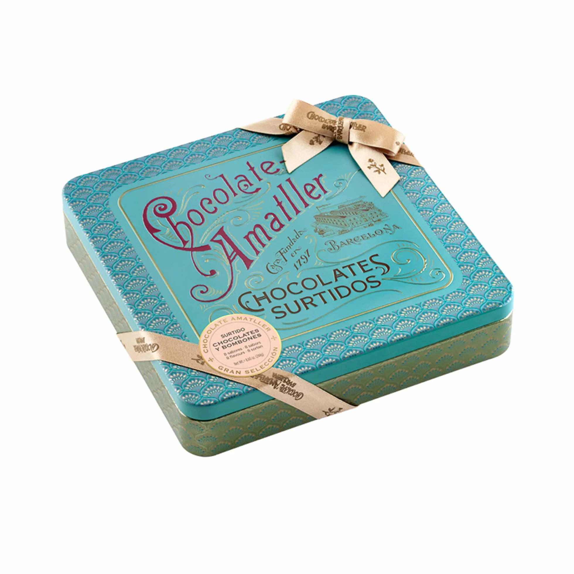 Chocolate Amatller Regalo Original Caja Metálica 244gr Variados