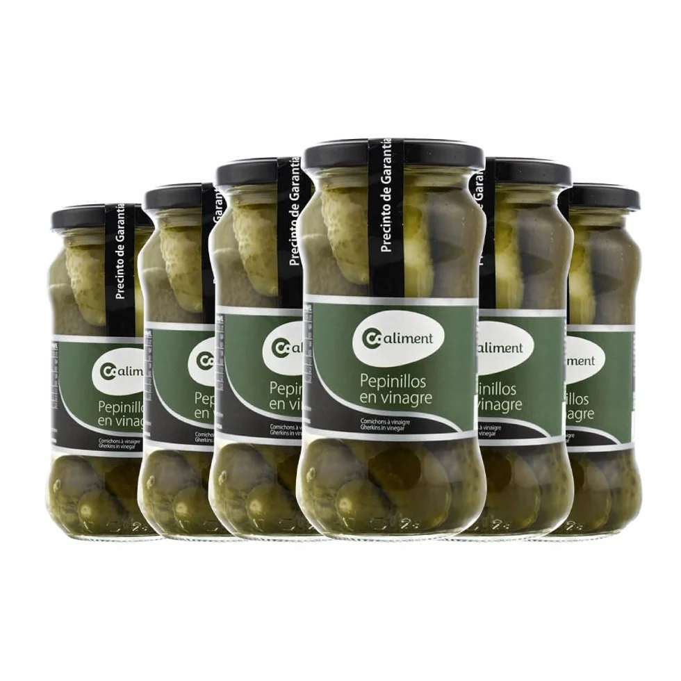 Pepinillos en vinagre Coaliment 345 g x 6 frascos 2.07 kg