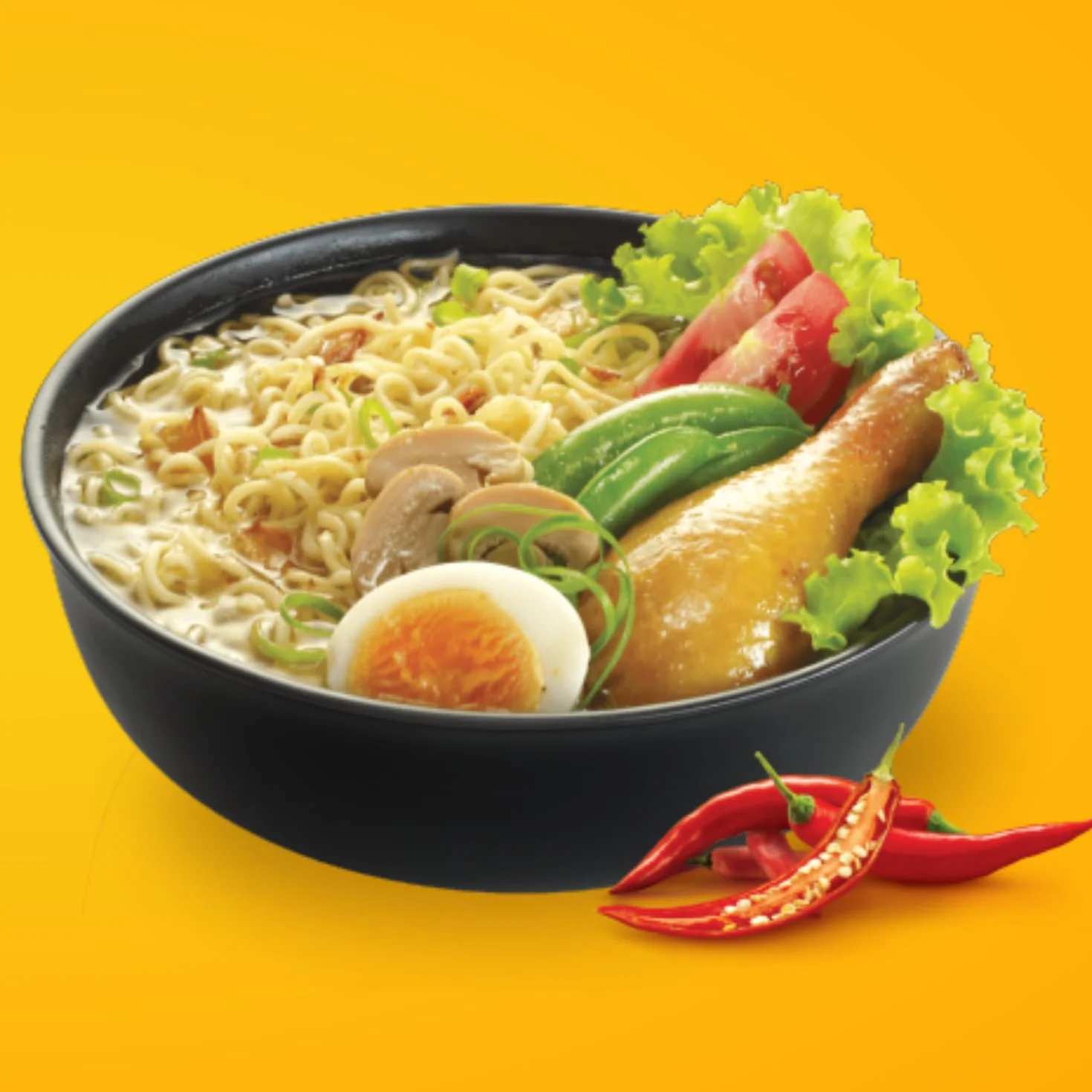 INDOMIE - Fideos instantáneos con sabor a pollo Goût Poulet - Multipack (40 x 70 g)