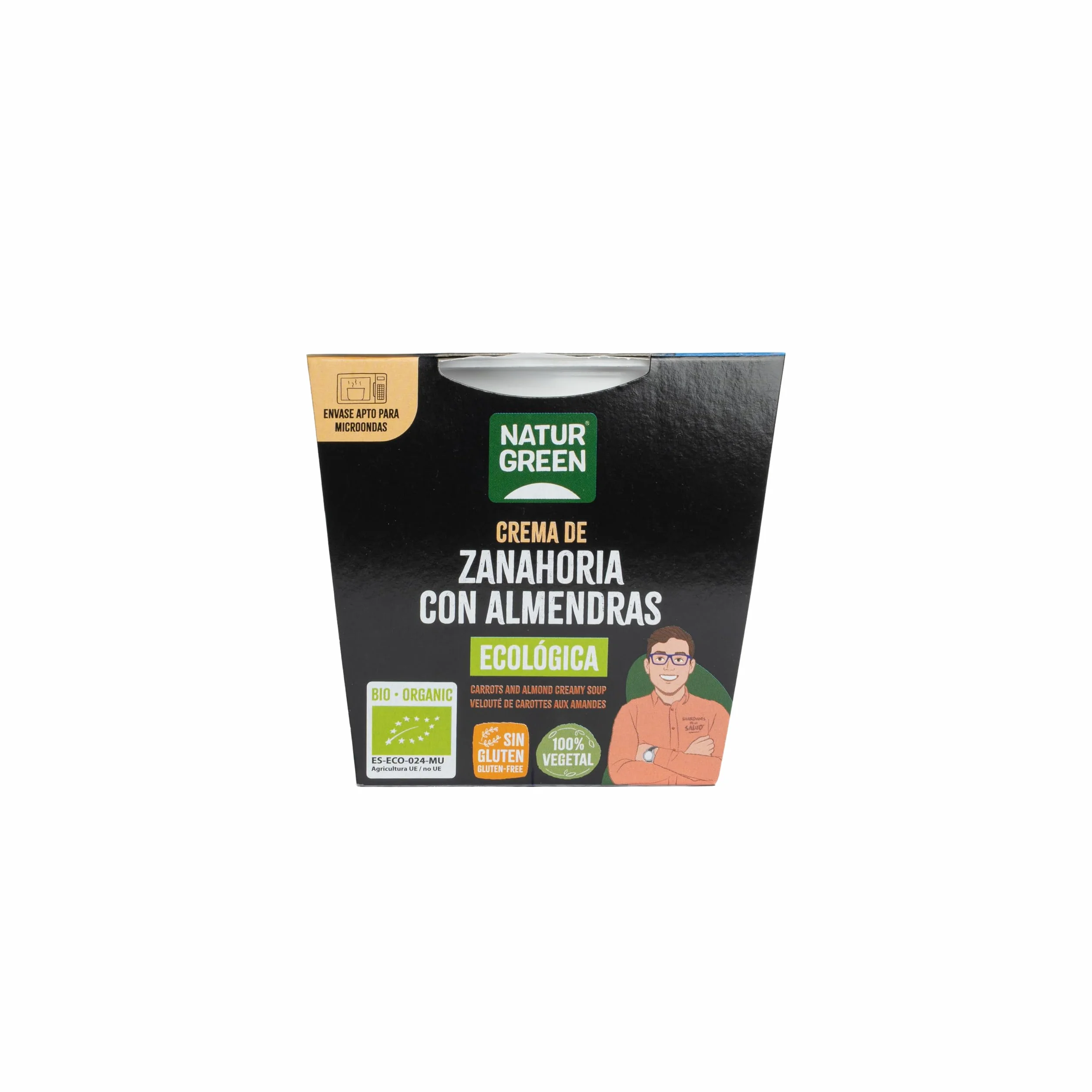 NaturGreen Crema Zanahoria con almendras Pack 6 unidades
