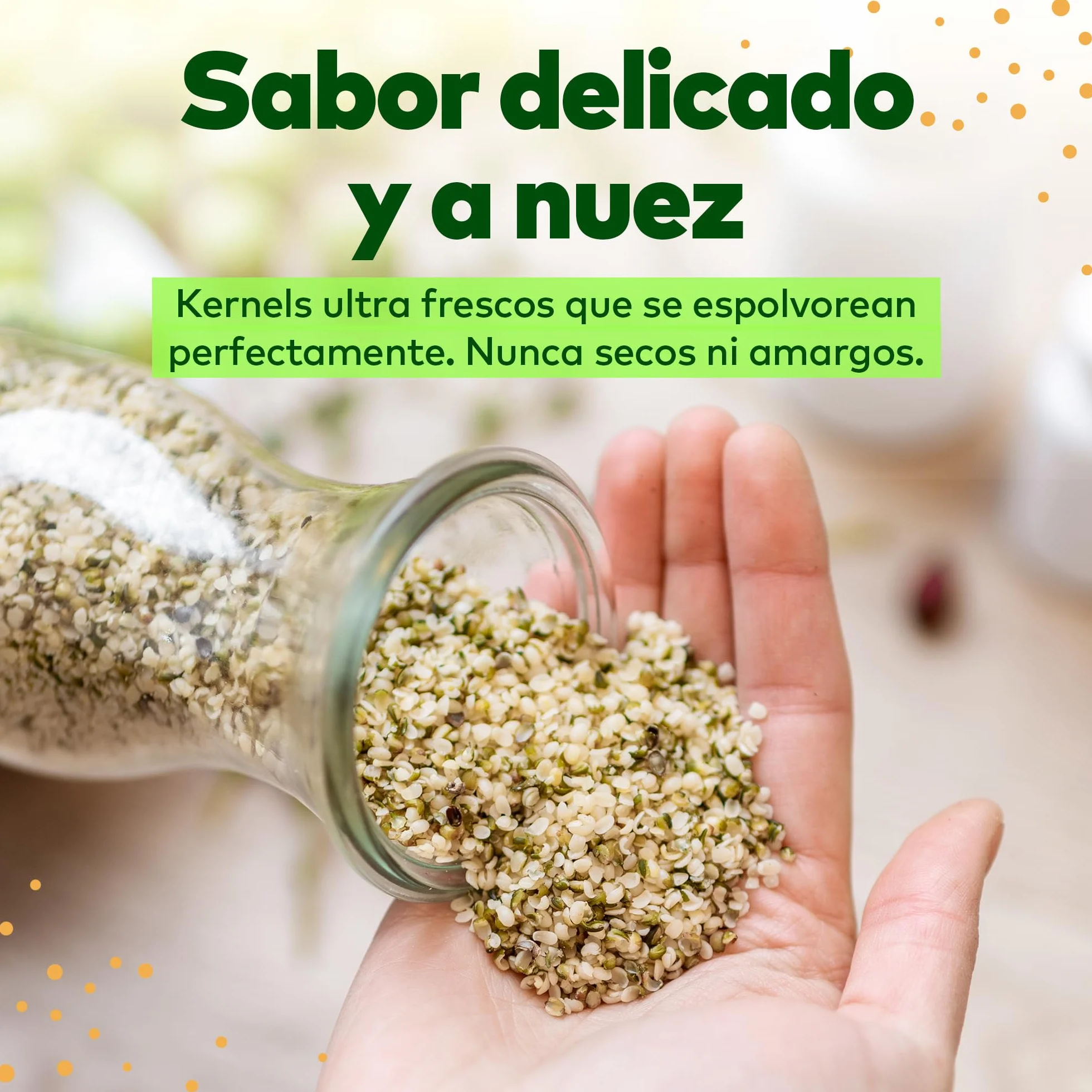Jorus Semillas de Cáñamo Naturales Descascaradas y Crudas 1kg – Fuente Rica en Omega 3 y 6, Proteína y Fibra, Perfectas para una Dieta Saludable, Origen Europeo, Sin Aditivos - Hemp Seeds