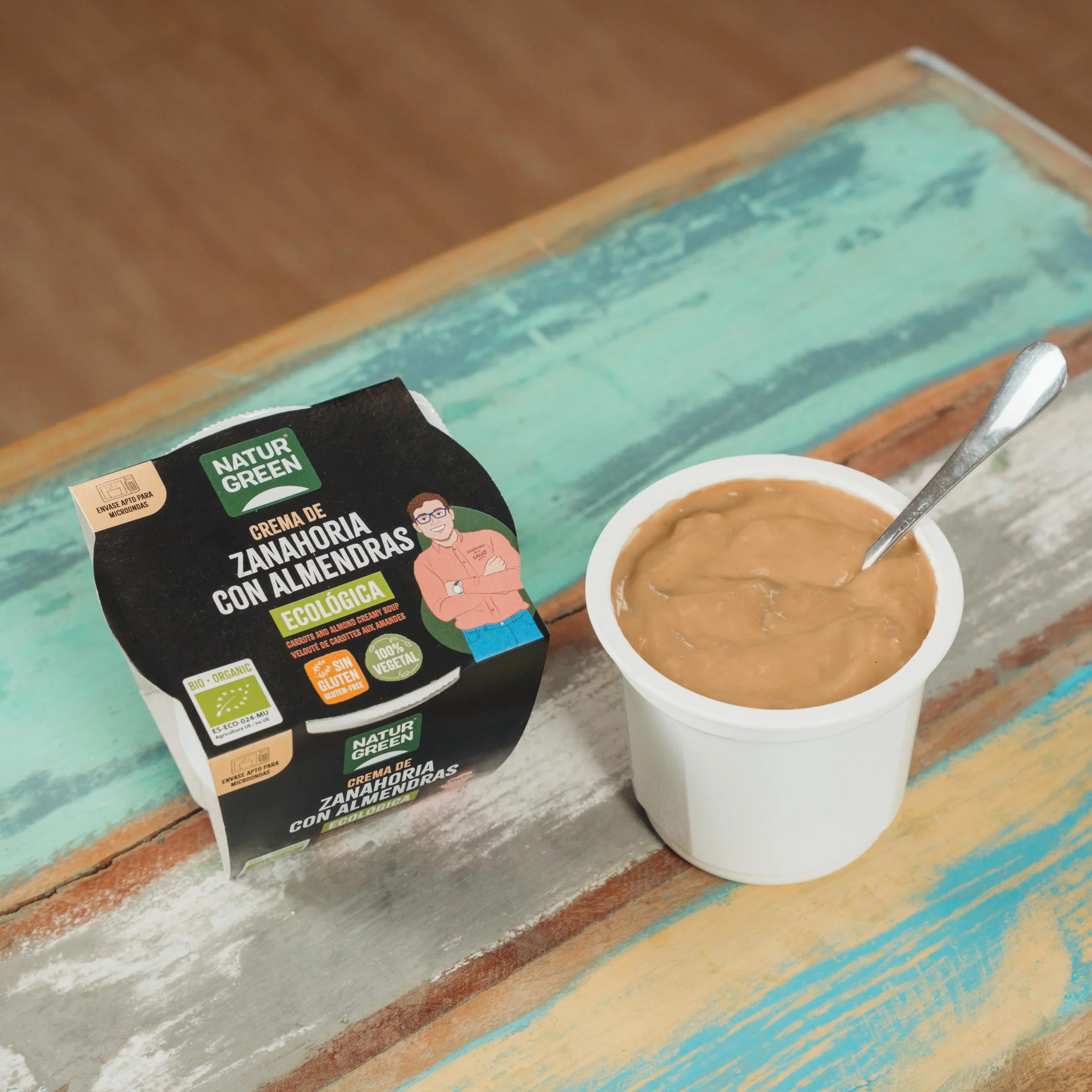 NaturGreen Crema Zanahoria con almendras Pack 6 unidades