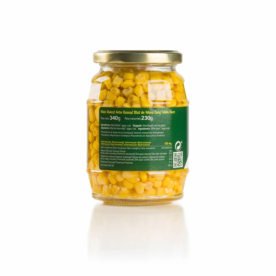 Ekolo Maíz Dulce Bio, 6 Tarros, 340g 2040g