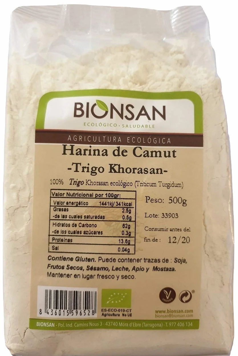 Bionsan Harina de Camut Ecológico - Trigo Khorasan - 4 Paquetes de 500 gr - Total: 2000 gr…