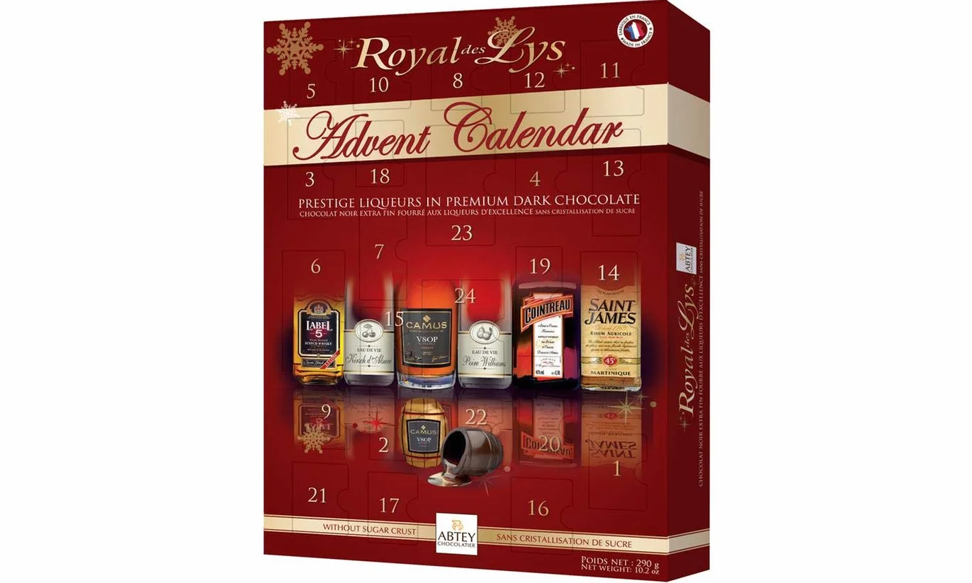 Chocolatier Royal des Lys Prestige Calendario de Adviento Chocolate Oscuro 24 Días 290 g