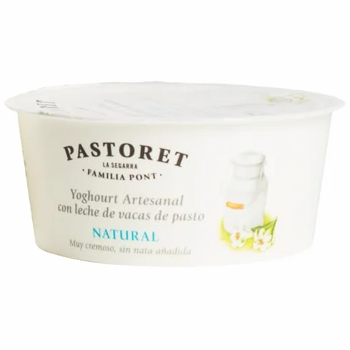 (Pack 6 ud) Yogur artesanal cremoso de sabor natural PASTORET 125 g. REFRIGERADO