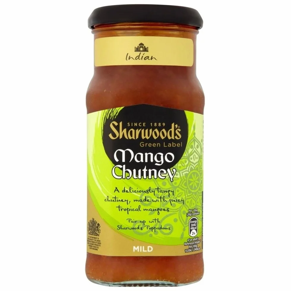 Sharwood's Chutney De Mango Verde Etiqueta (530g) (Paquete de 2)