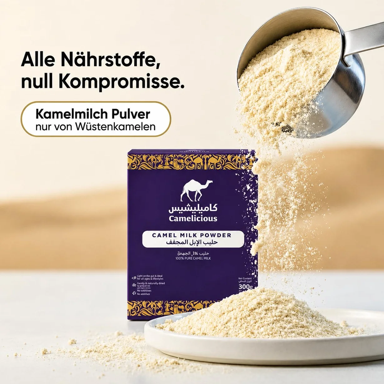 Leche de camello en polvo original de Dubái 300g