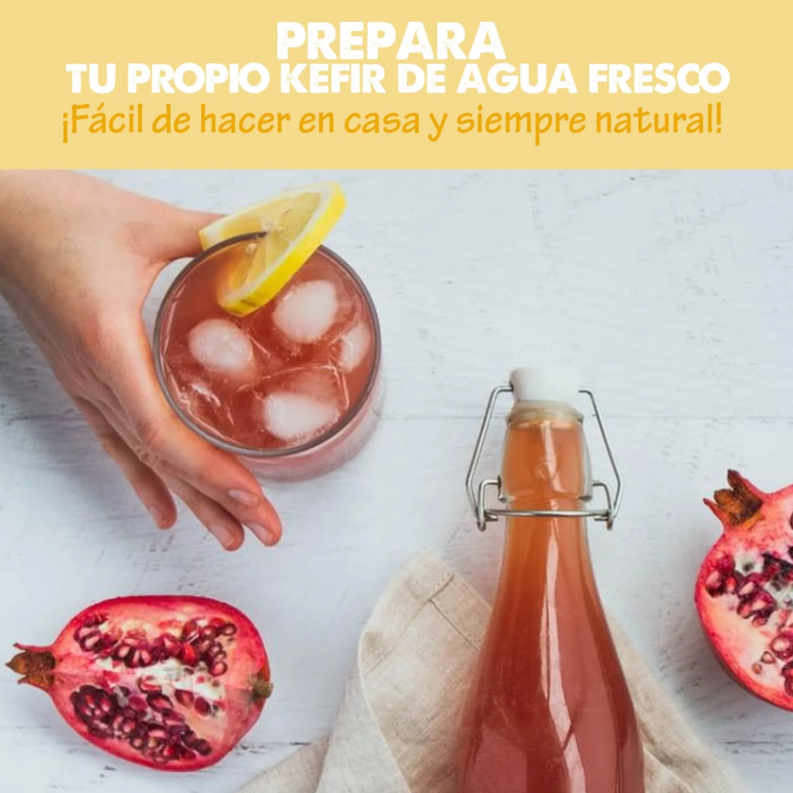 Hongo/Nódulos Frescos de Kéfir de Agua + Instrucciones + Recetas + Ayuda y Asesoramiento en español - OH MY KÉFIR®