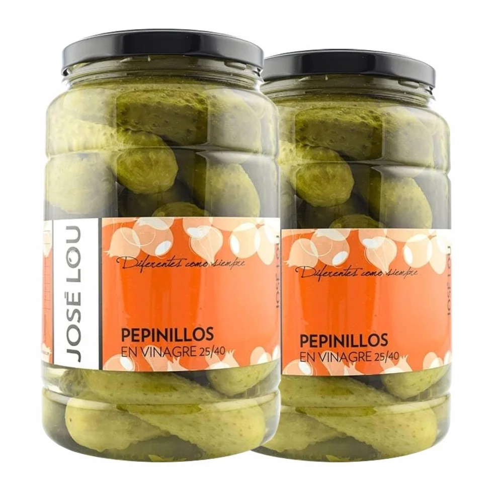 Pepinillos en vinagre José Lou 1400 g pack de 2