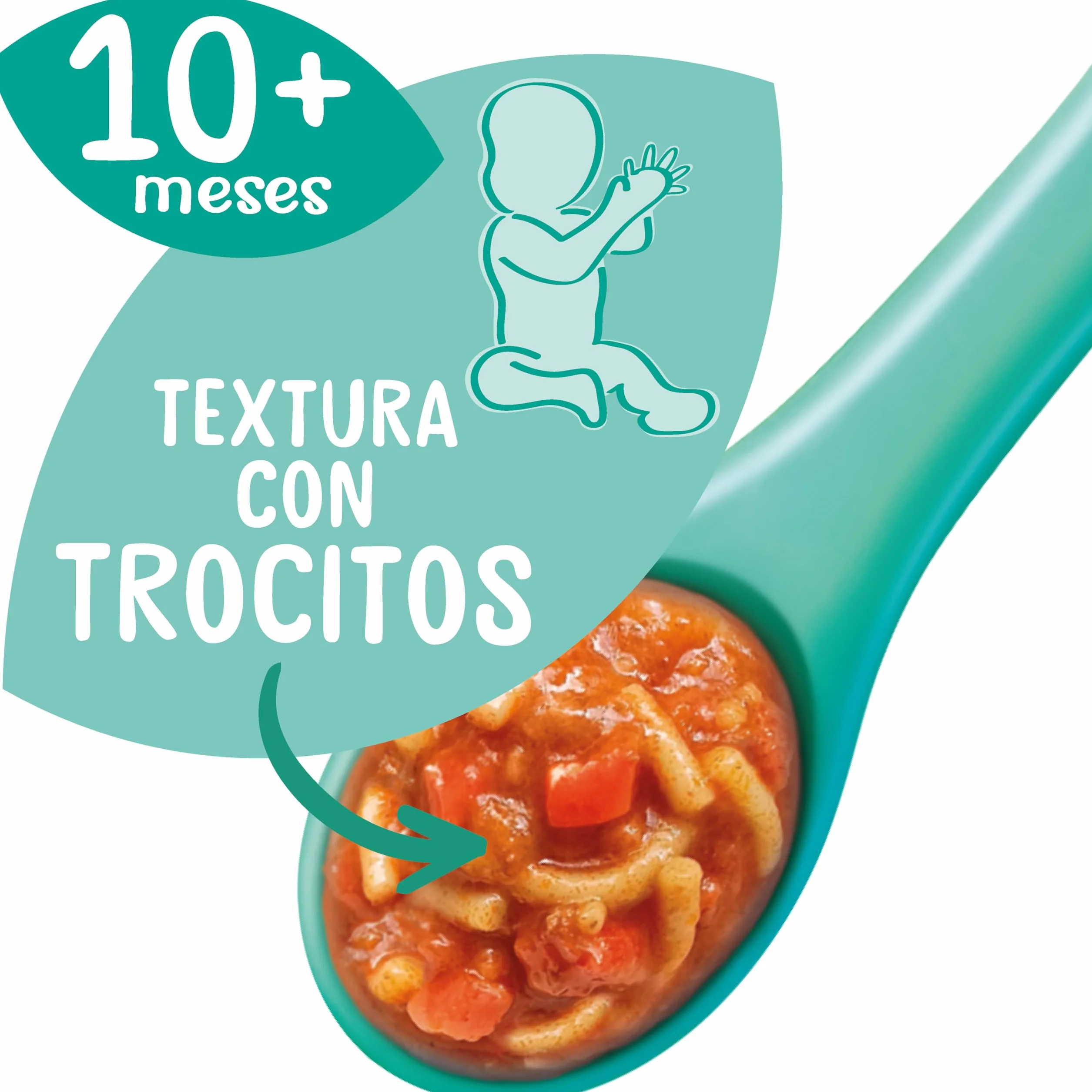 Hero Baby Tarritos de Trocitos de Espaguetis con Carne y Verduras, Alimento Infantil 12 x 235 g