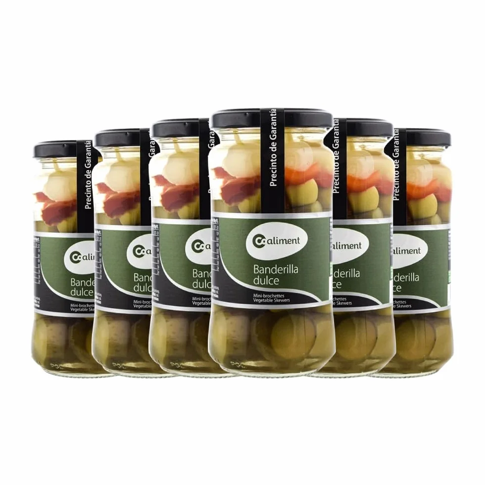 Banderillas dulces Coaliment 330 g x 6 frascos. Total 1.98 kg