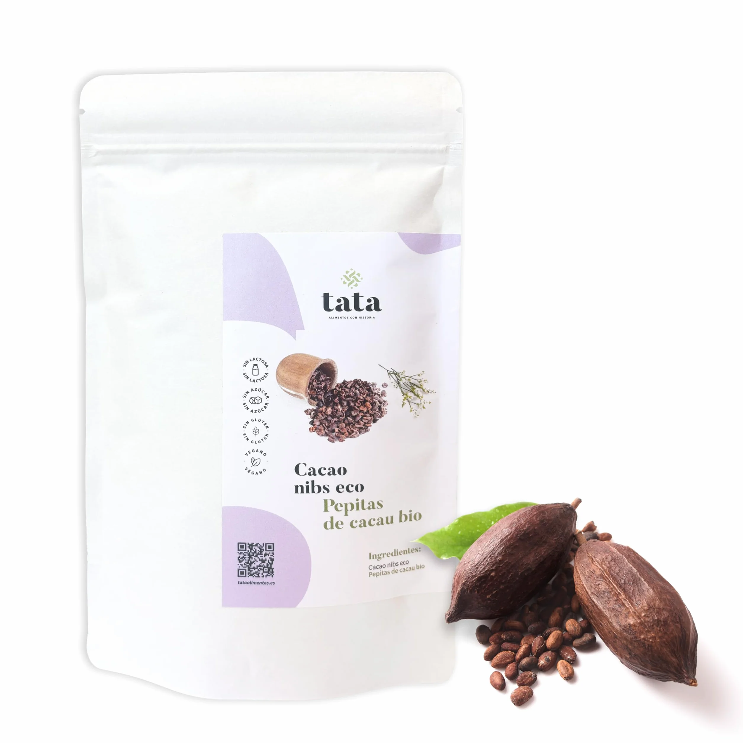 Cacao Nibs 150g 100% Pure Natural Tostado Crujientes Chocolate Puro