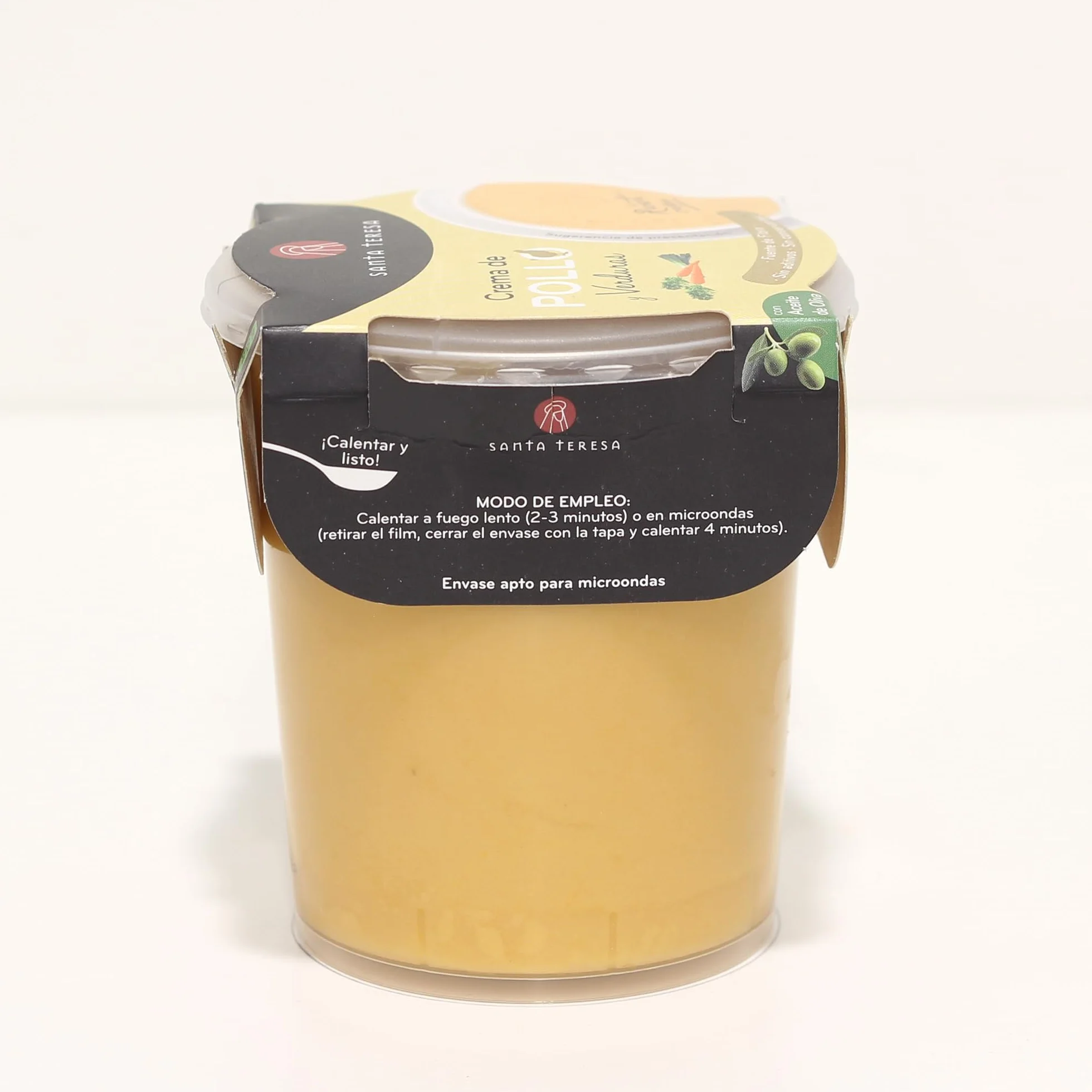 Santa Teresa - Pack de 6 Cremas de Pollo y Verduras - Elaboradas Con Ingredientes Naturales, Sin Conservantes Ni Aditivos - Envase Apto Para Microondas. 3.600ml