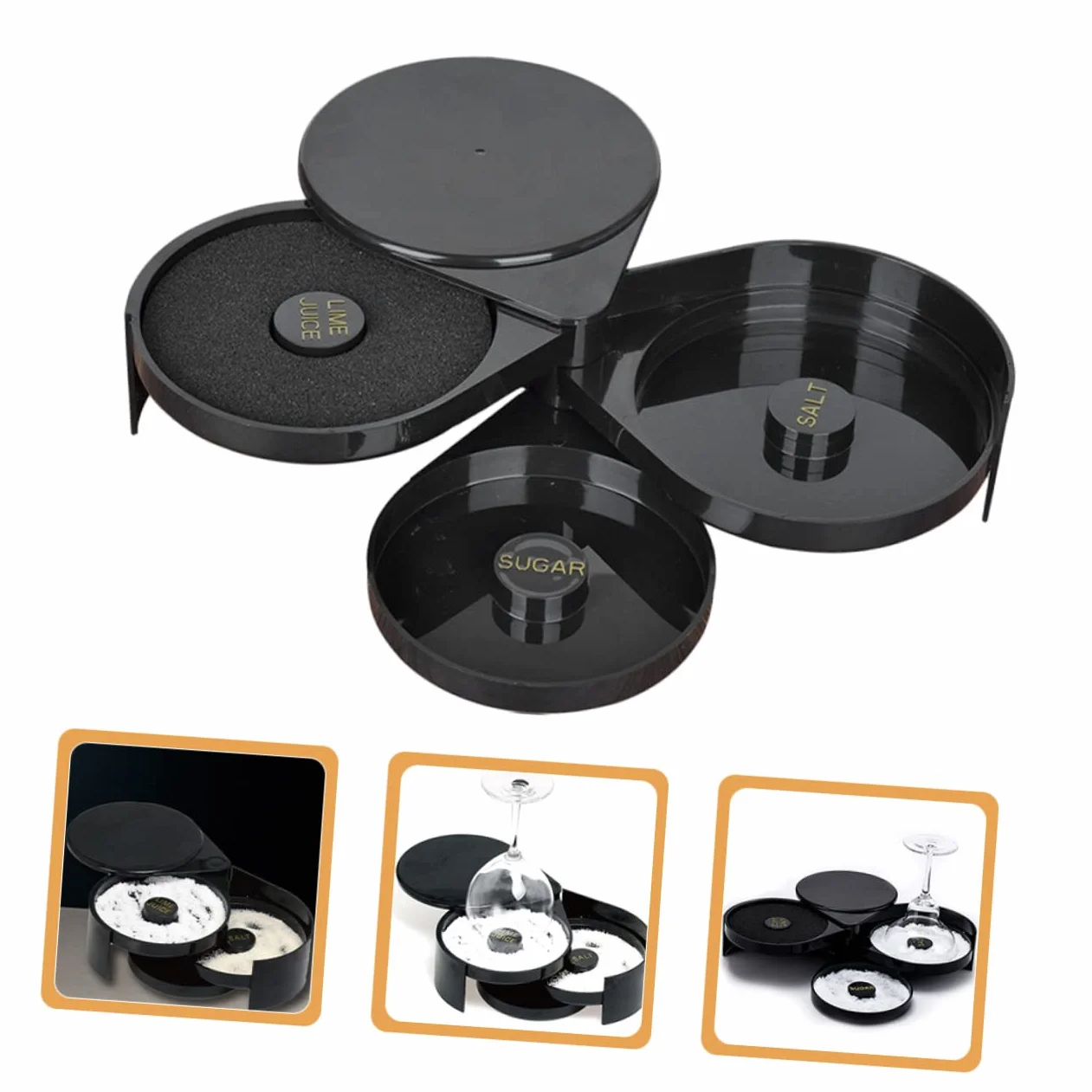 BESTonZON Caja De De Margarita Para Cócteles Herramienta Para y Organizador De Sazonadores Para Bebidas Taza y Vaso