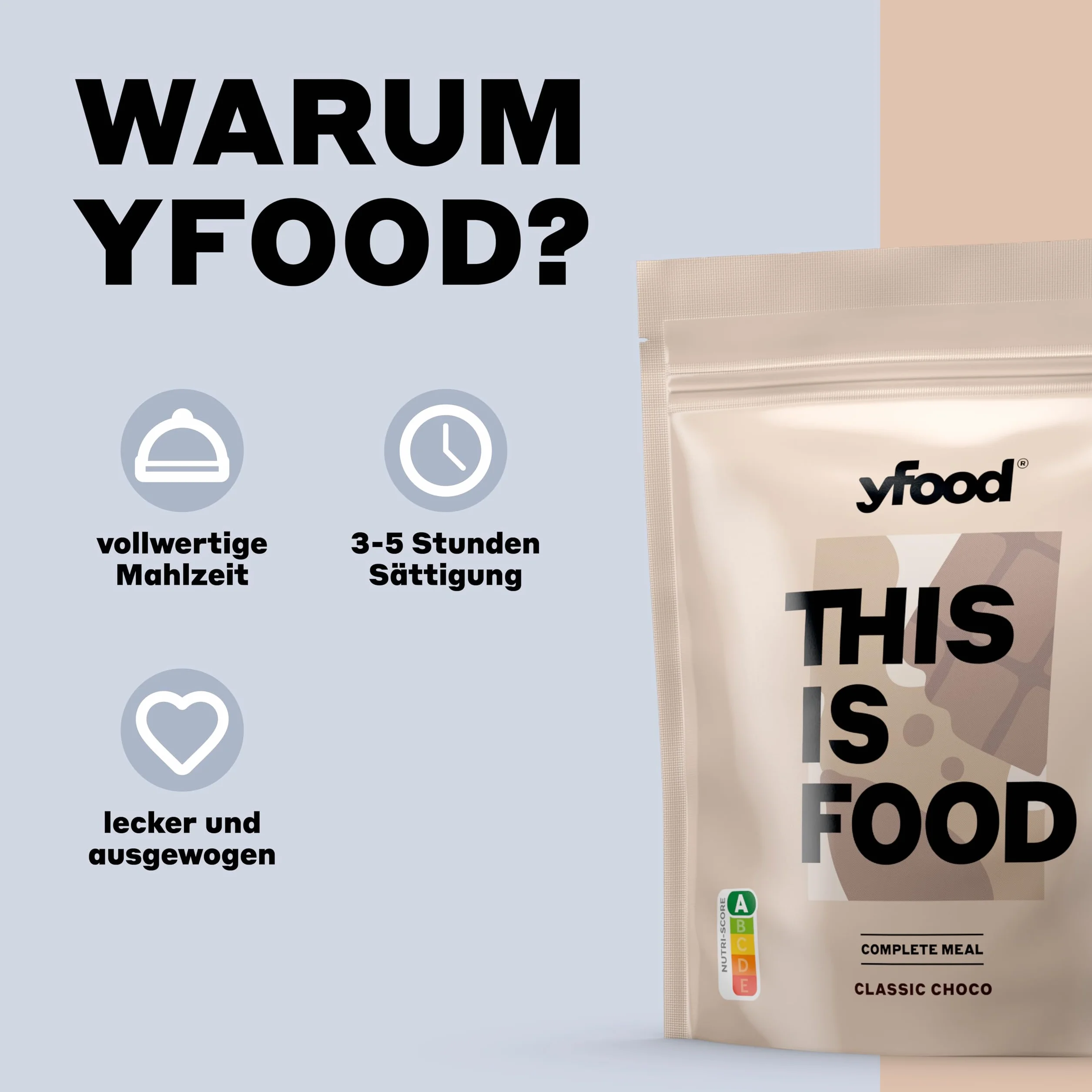 yfood batido en polvo | sustituto de comida | THIS IS FOOD batido de proteína | 17 comidas | 26 vitaminas y minerales | pack 1,5kg