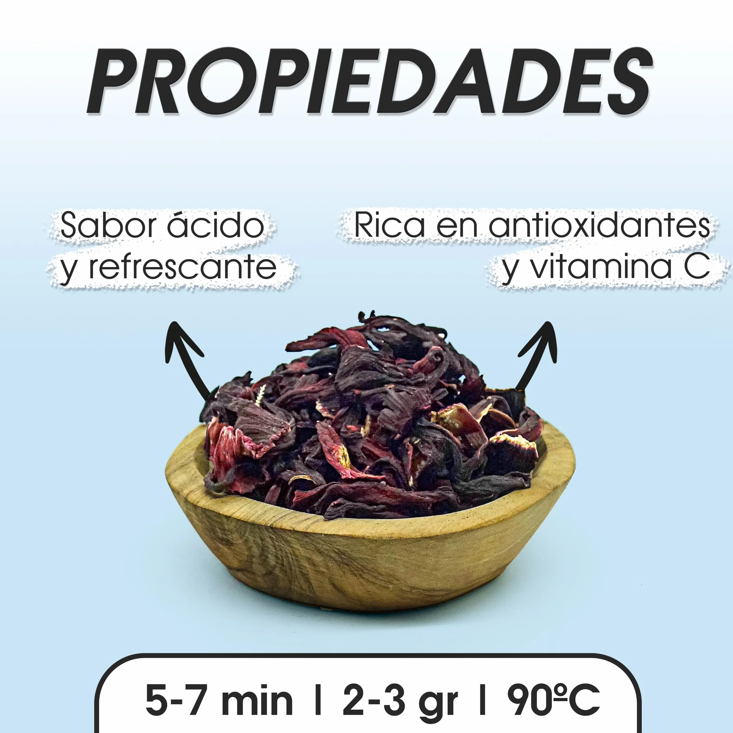 Flor de Jamaica 1kg - Té de Hibisco para Adelgazar, Reducir Hinchazón, Antioxidante Natural