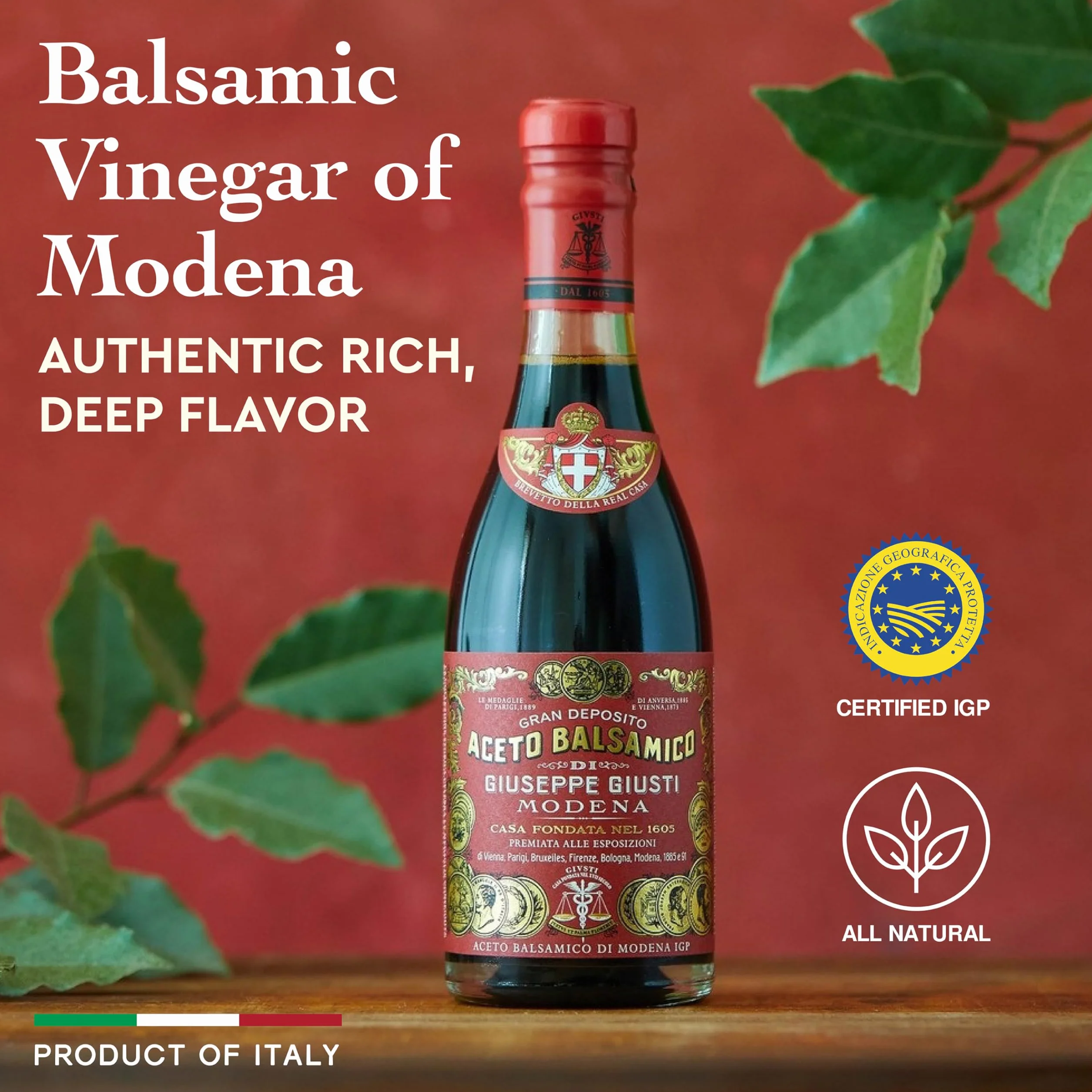 Giusti - Vinagre balsámico IGP de Módena 3 medallas de oro - 250ml Champagnotta
