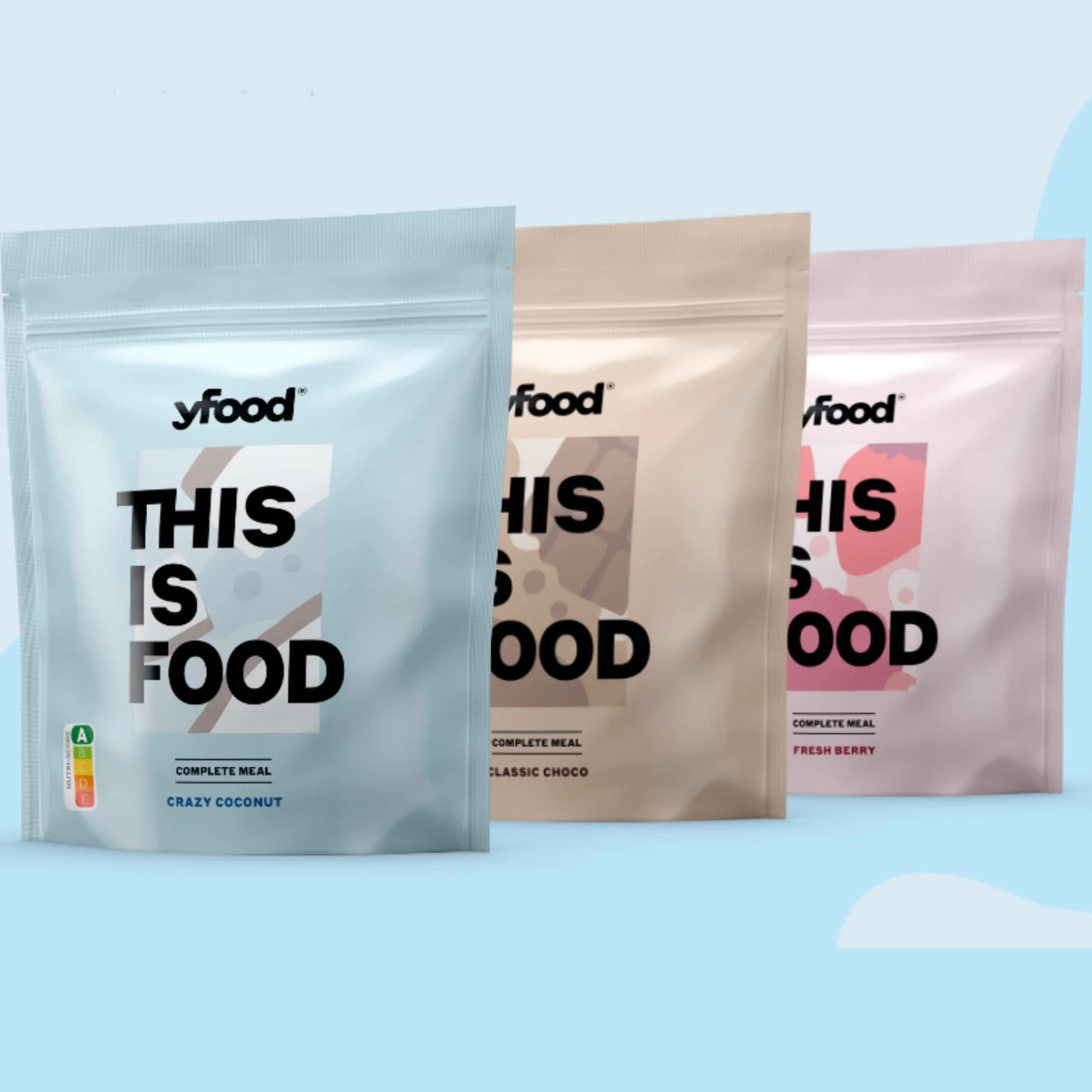 yfood batido en polvo | sustituto de comida | THIS IS FOOD batido de proteína | 17 comidas | 26 vitaminas y minerales | pack 1,5kg