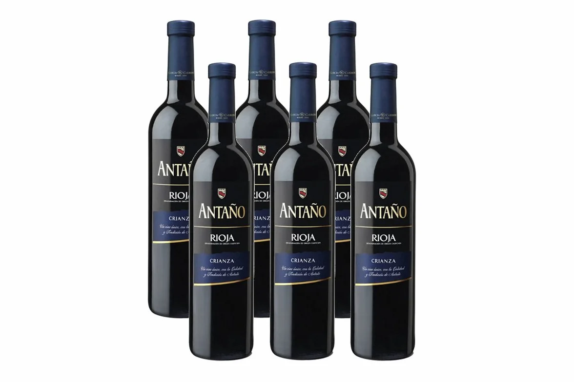 Antaño Crianza - Vino Tinto D.O Rioja - Pack de 6 Botellas x 750 ml